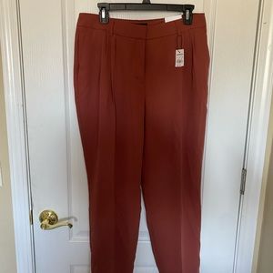 Rose colored straight leg trousers